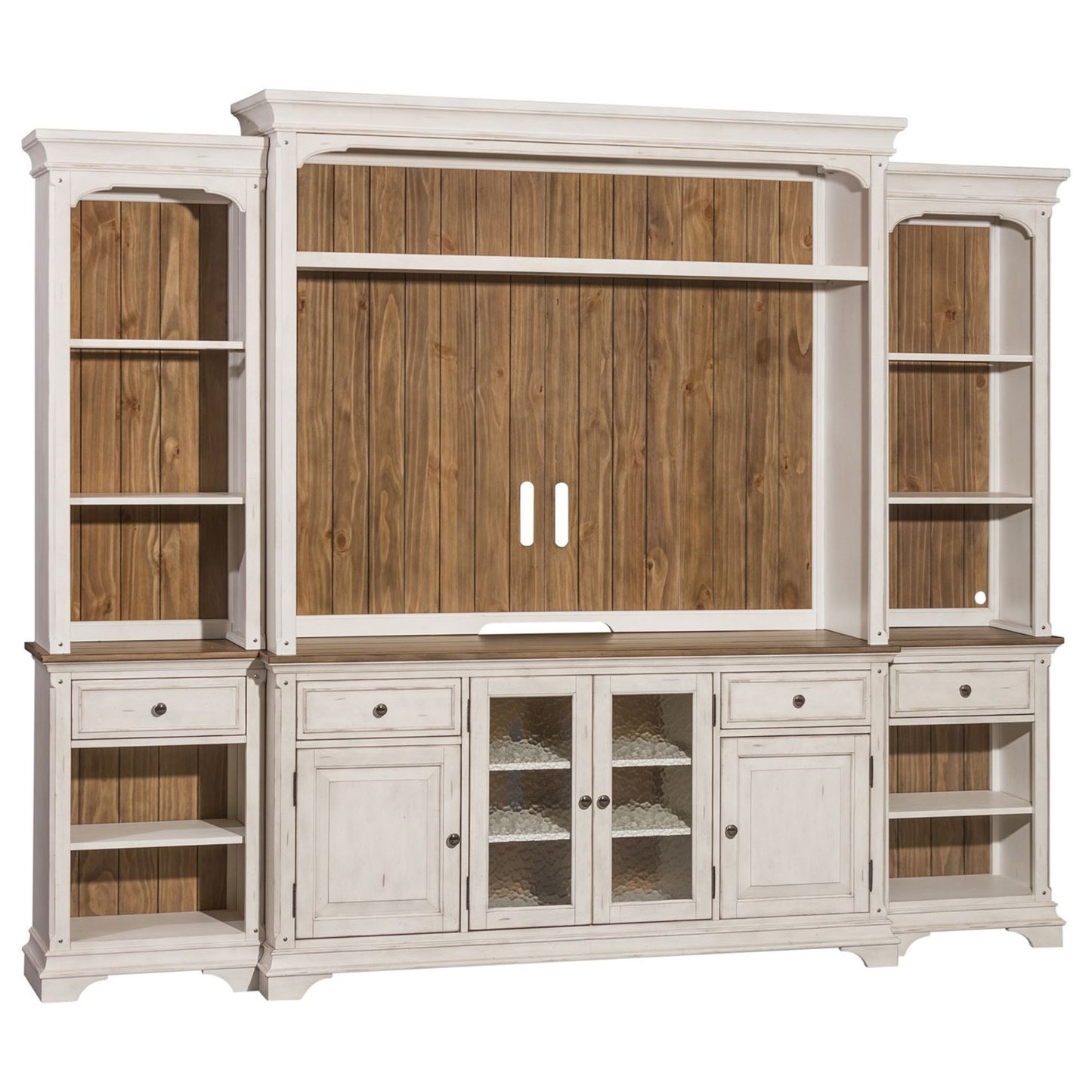 Antique white entertainment hot sale center